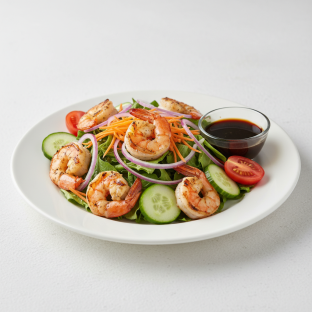 House Salad with Shrimp and Balsamic Vinaigrette House Salad with Shrimp and Balsamic Vinaigrette