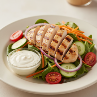 House Salad with Chicken and Ranch House Salad with Chicken and Ranch