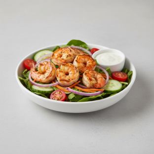 House Salad with Shrimp and Ranch House Salad with Shrimp and Ranch