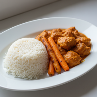 Butter Chicken with Rice Butter Chicken with Rice