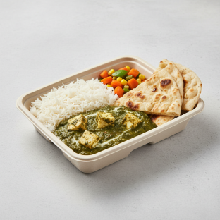 Saag Paneer Box with Naan Saag Paneer Box with Naan