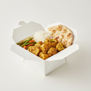 Aloo Gobi Box with Naan Aloo Gobi Box with Naan
