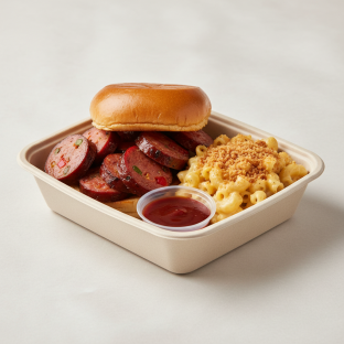 The Sandwich Lunch Box With Jalapeno Cheddar Sausage And Mac N Cheese The Sandwich Lunch Box With Jalapeno Cheddar Sausage And Mac N Cheese