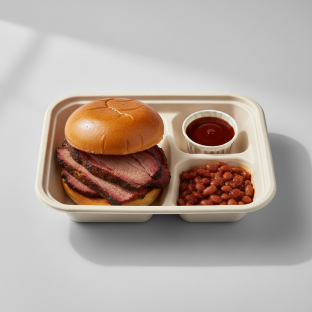 The Sandwich Lunch Box With Brisket And BBQ Beans The Sandwich Lunch Box With Brisket And BBQ Beans