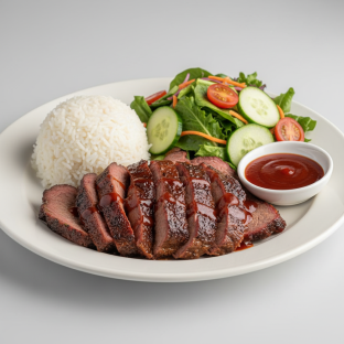 BBQ Beef Plate with Tossed Salad BBQ Beef Plate with Tossed Salad
