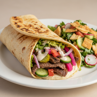 Tri Tip Shawarma Wrap Meal