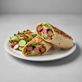 Lamb Kebab Wrap Meal
