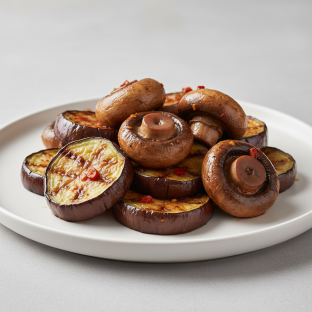 Teriyaki Habanero Mushrooms and Eggplant - 6oz - $5.04