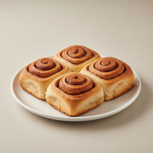4 Rolls: Plain Cinnamon Roll (no Frosting)