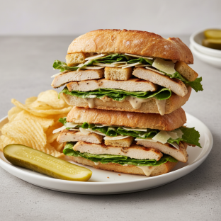 Chicken Caesar Sandwich With Chips