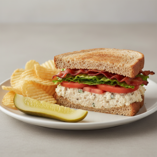 Chicken Salad Blt Sandwich With Chips