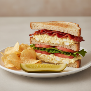 Egg Salad Blt Sandwich With Chips