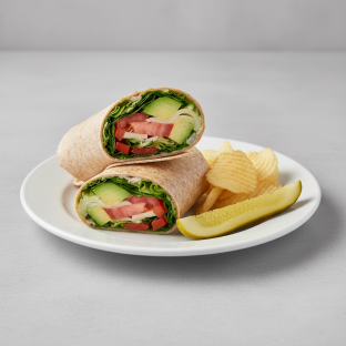 Vegetarian Wrap With Chips