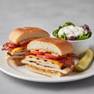 Chipotle Chicken Sandwich With Ranch Side Salad