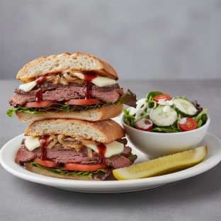 Texas Beef Sandwich With Ranch Side Salad