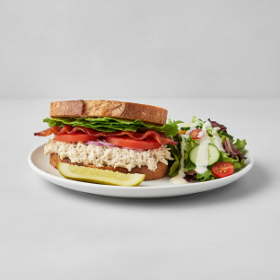 Chicken Salad Blt Sandwich With Ranch Side Salad