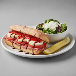 Prosciutto Bravo Sandwich With Ranch Side Salad