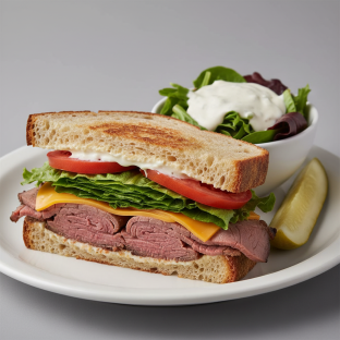 London Broil Sandwich With Ranch Side Salad