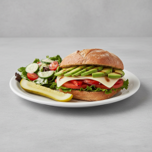 Vegetarian Sandwich With Ranch Side Salad