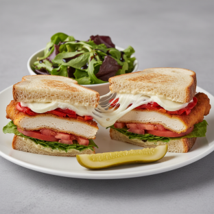 New Yorker Sandwich With Balsamic Vinaigrette Side Salad