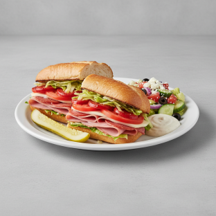 Italian Combo Sandwich With Greek Side Salad