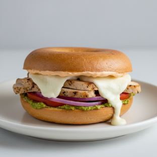 Chicken Tuscany on Gluten Free Bagel