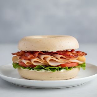 Turkey Club on Gluten Free Bagel