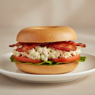 Chicken Salad Blt on Gluten Free Bagel