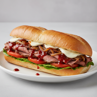 Texas Beef on a Hero Roll