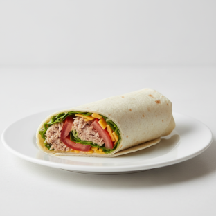 Cheddar Tuna Club in a Wrap