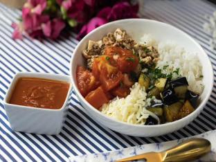 Chicken Eggplant Bowl