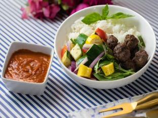 Italian Meatballs Rice Bowl