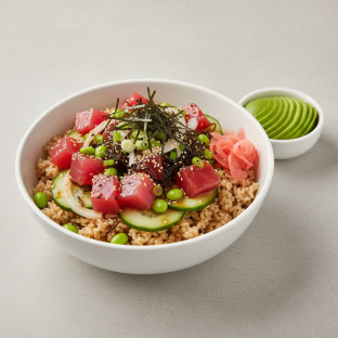 Gluten Free Umami Ahi Bowl Combo (Regular) — Brown Rice / Side of Avocado