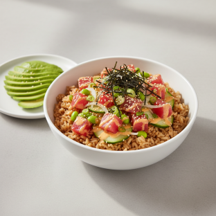 Gluten Free Spicy Ahi Bowl Combo (Regular) — Brown Rice / Side of Avocado