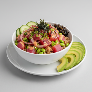 Gluten Free Hawaiian Ahi Bowl Combo (Regular) — Brown Rice / Side of Avocado
