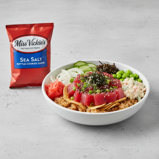 Umami Ahi Bowl Combo (Regular) — Brown Rice / Miss Vickie's Sea Salt Kettle Cooked Potato Chips