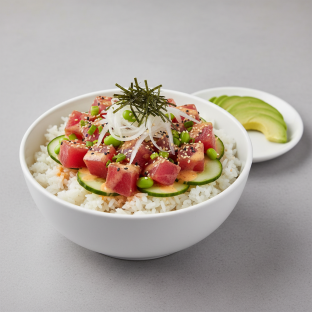 Gluten Free Spicy Ahi Bowl Combo (Regular) — White Rice / Side of Avocado