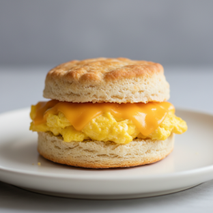 Egg & Cheese on a Buttermilk Biscuit Egg & Cheese on a Buttermilk Biscuit