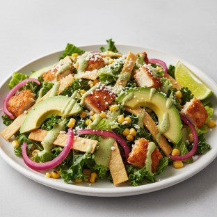 Crispy Chicken Poblano Salad Crispy Chicken Poblano Salad