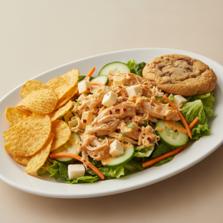Buffalo Chicken Salad with Chips and Cookie Buffalo Chicken Salad with Chips and Cookie