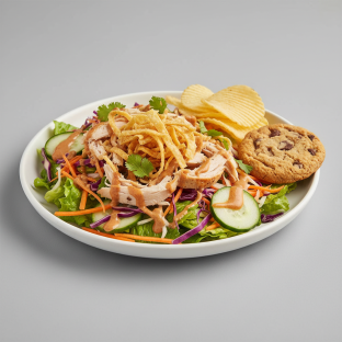 Thai Chicken Crunch Salad with Chips and Cookie Thai Chicken Crunch Salad with Chips and Cookie