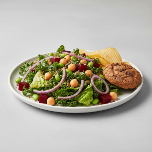 Plant Power Salad with Chips and Cookie Plant Power Salad with Chips and Cookie