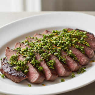 Lean Flank Steak with Herb Finish Lean Flank Steak with Herb Finish