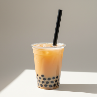 25% Sweetness Orange Yakult with Boba [24 oz]
