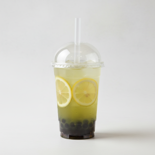 50% Sweetness Fresh Lemon Green Tea with Boba [24 oz]
