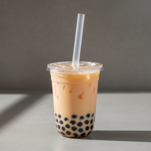 50% Sweetness Orange Yakult with Boba [24 oz]