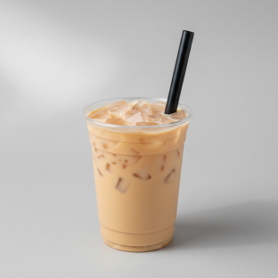 Four Seasons Milk Tea with Lychee Jelly [16 oz]