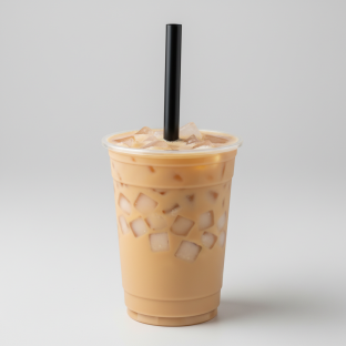 Four Seasons Milk Tea with Lychee Jelly [24 oz]