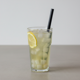 Fresh Lemon Green Tea with Lychee Jelly [24 oz]