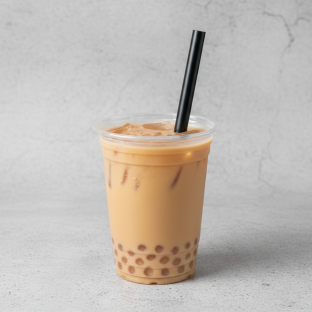 25% Sweetness Four Seasons Milk Tea with Crystal Boba [16 oz]